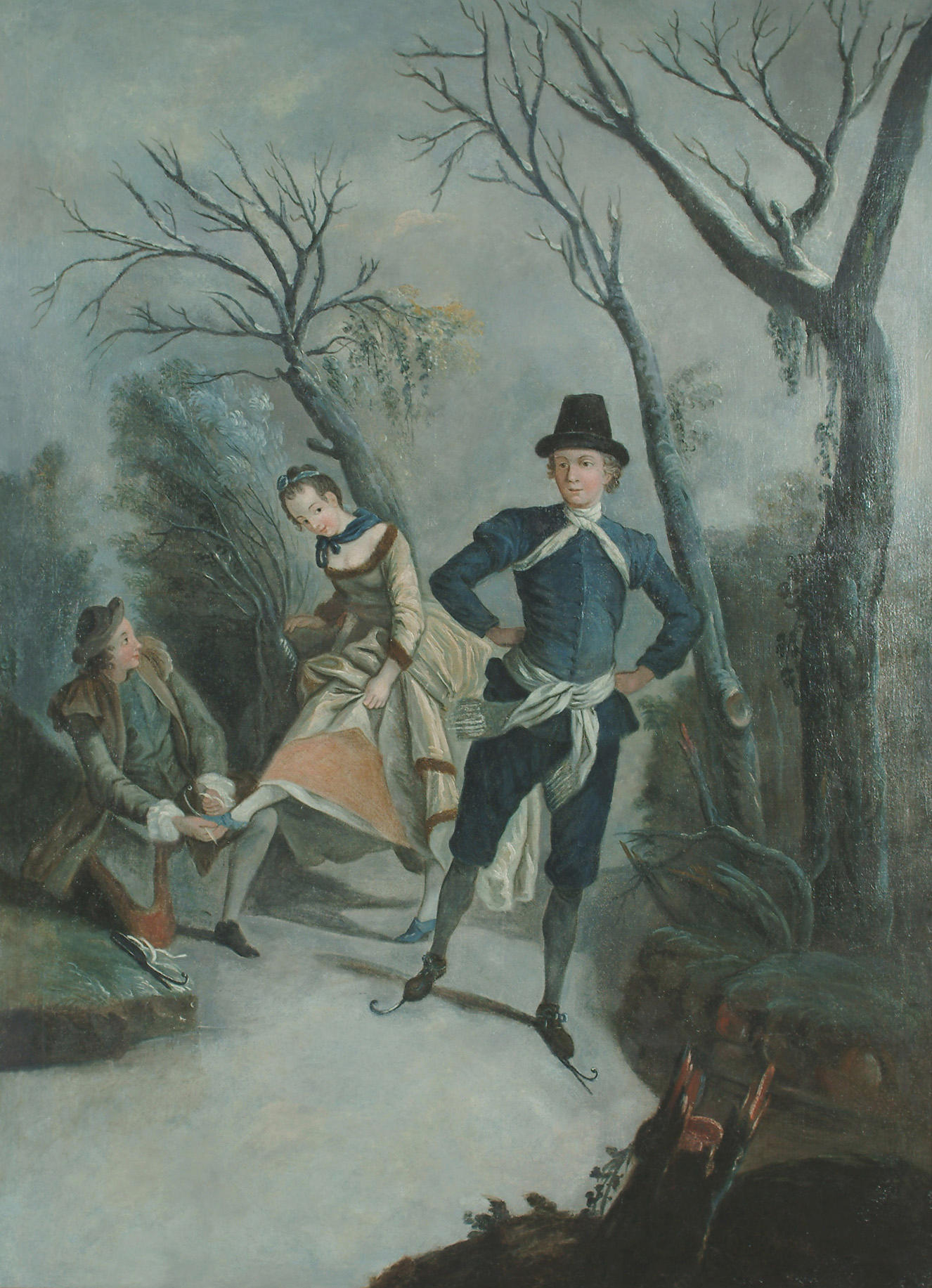 Unknown Artist, French - Winter Intrigue, 18th Century